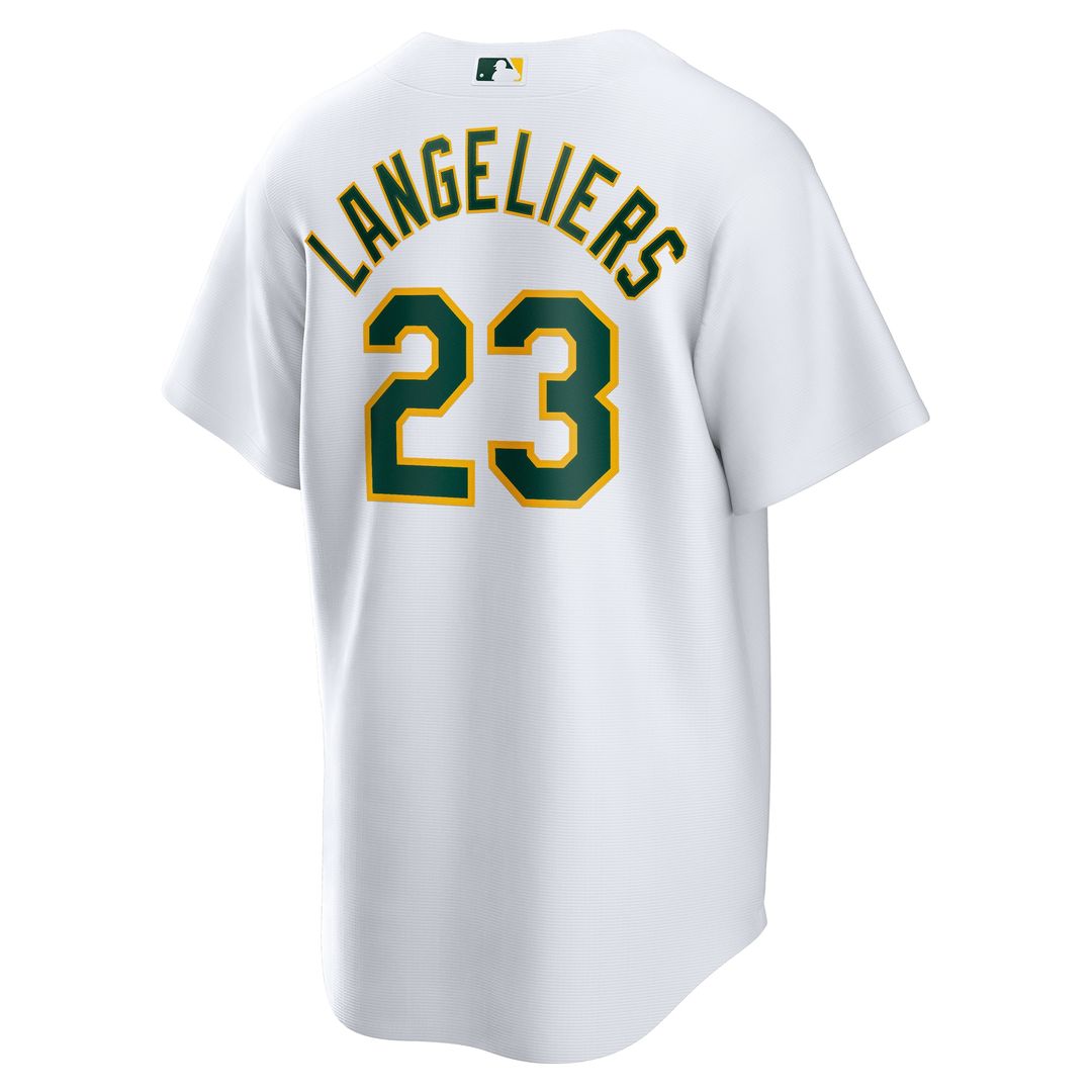 Athletics Shea Langeliers Nike Home Replica Jersey - White