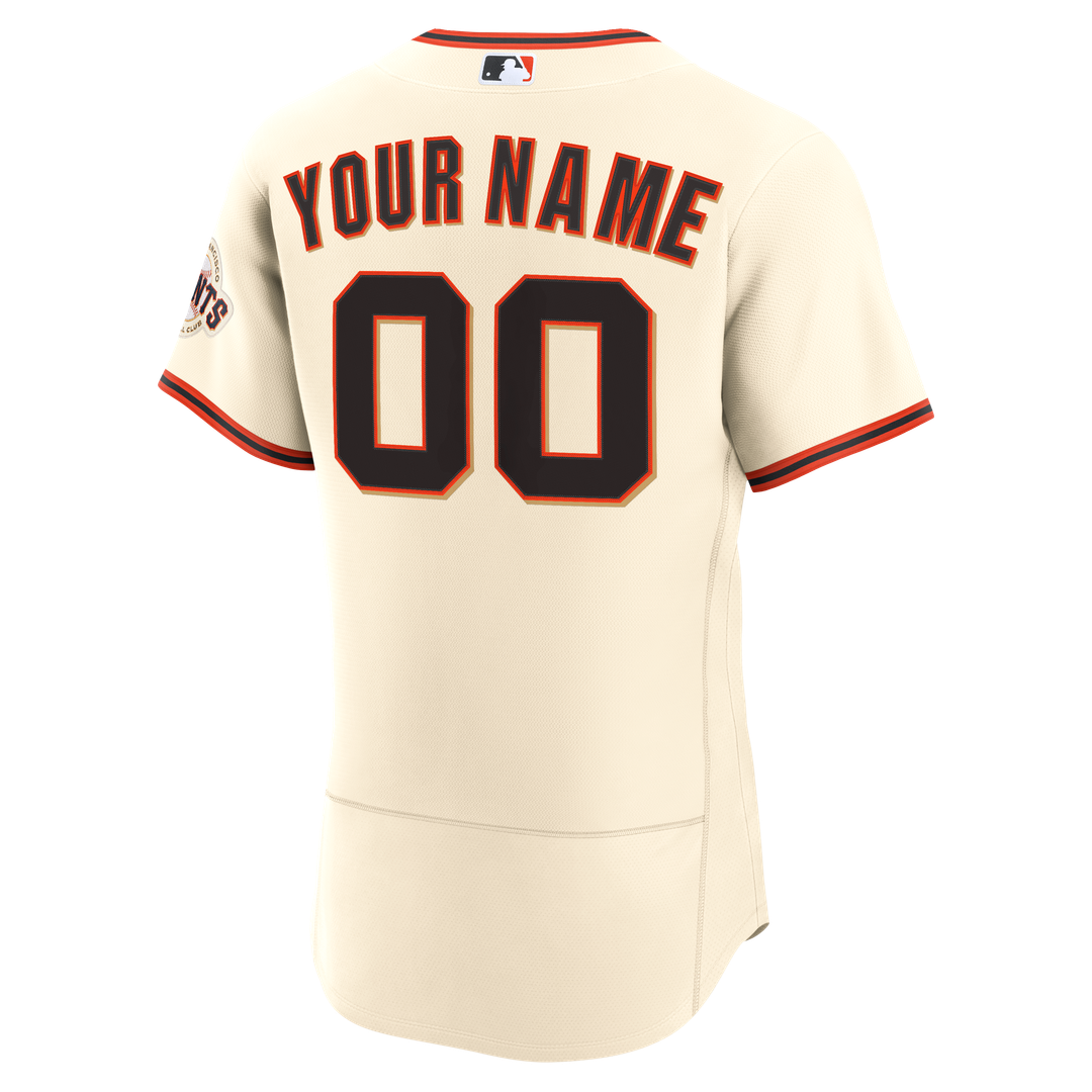 San Francisco Giants Nike Home Authentic Custom Jersey - Cream