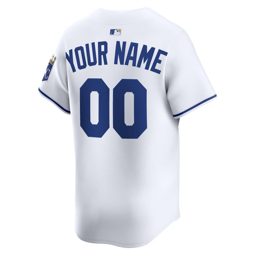 Kansas City Royals Nike Home Limited Custom Jersey - White