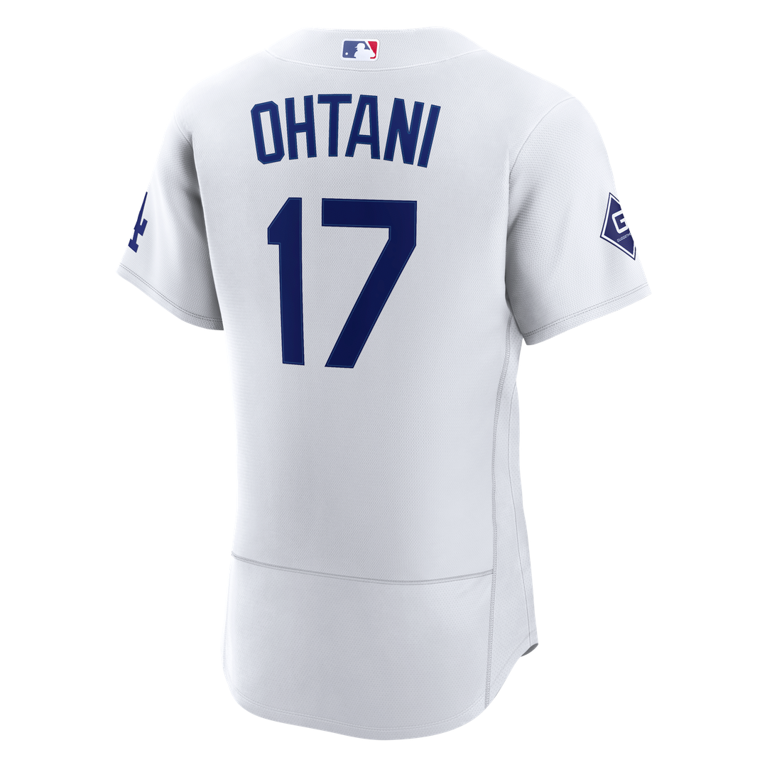 Los Angeles Dodgers Shohei Ohtani Nike Home Authentic Sponsor Patch Jersey - White