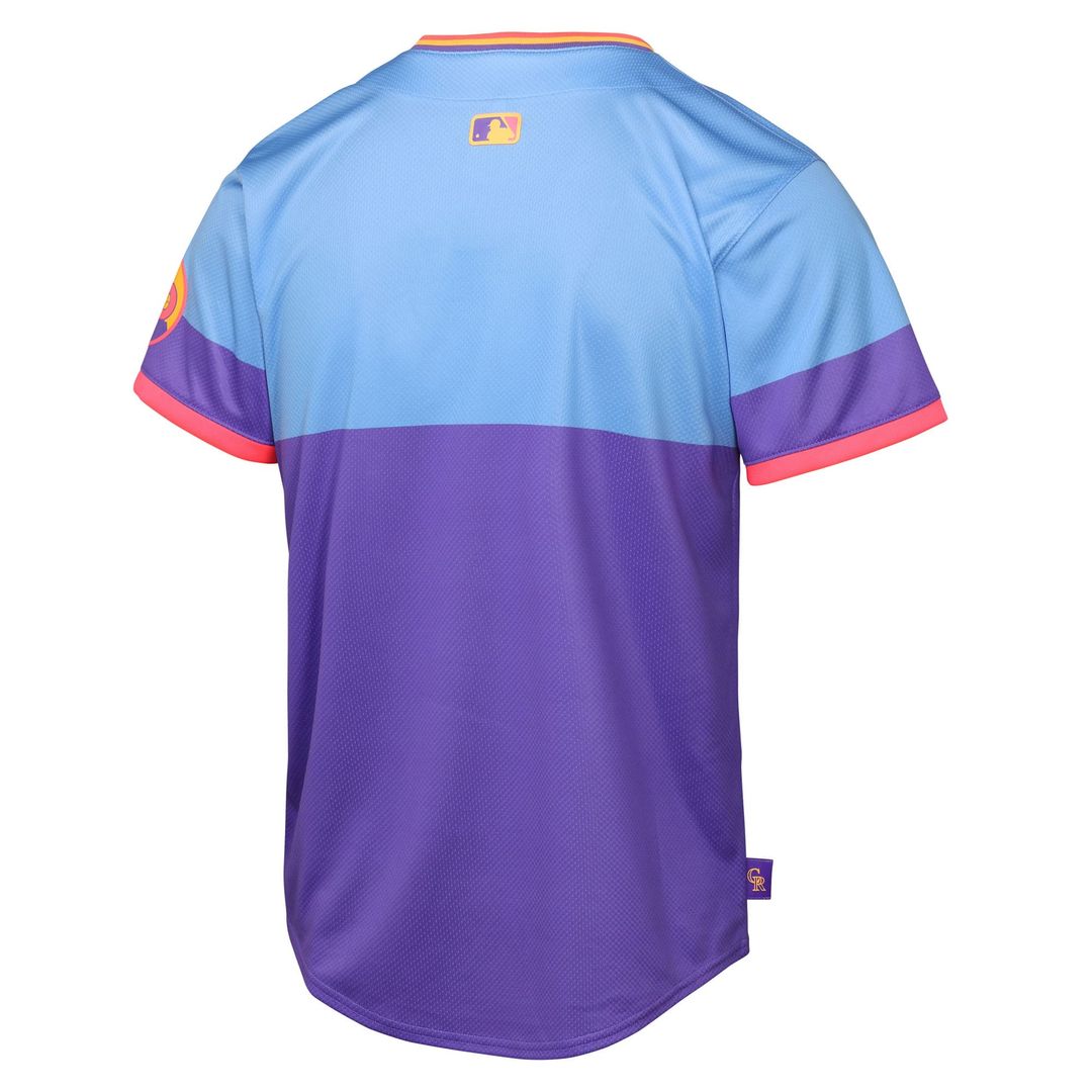 Colorado Rockies Nike Youth 2025 City Connect Limited Jersey - Purple/Light Blue