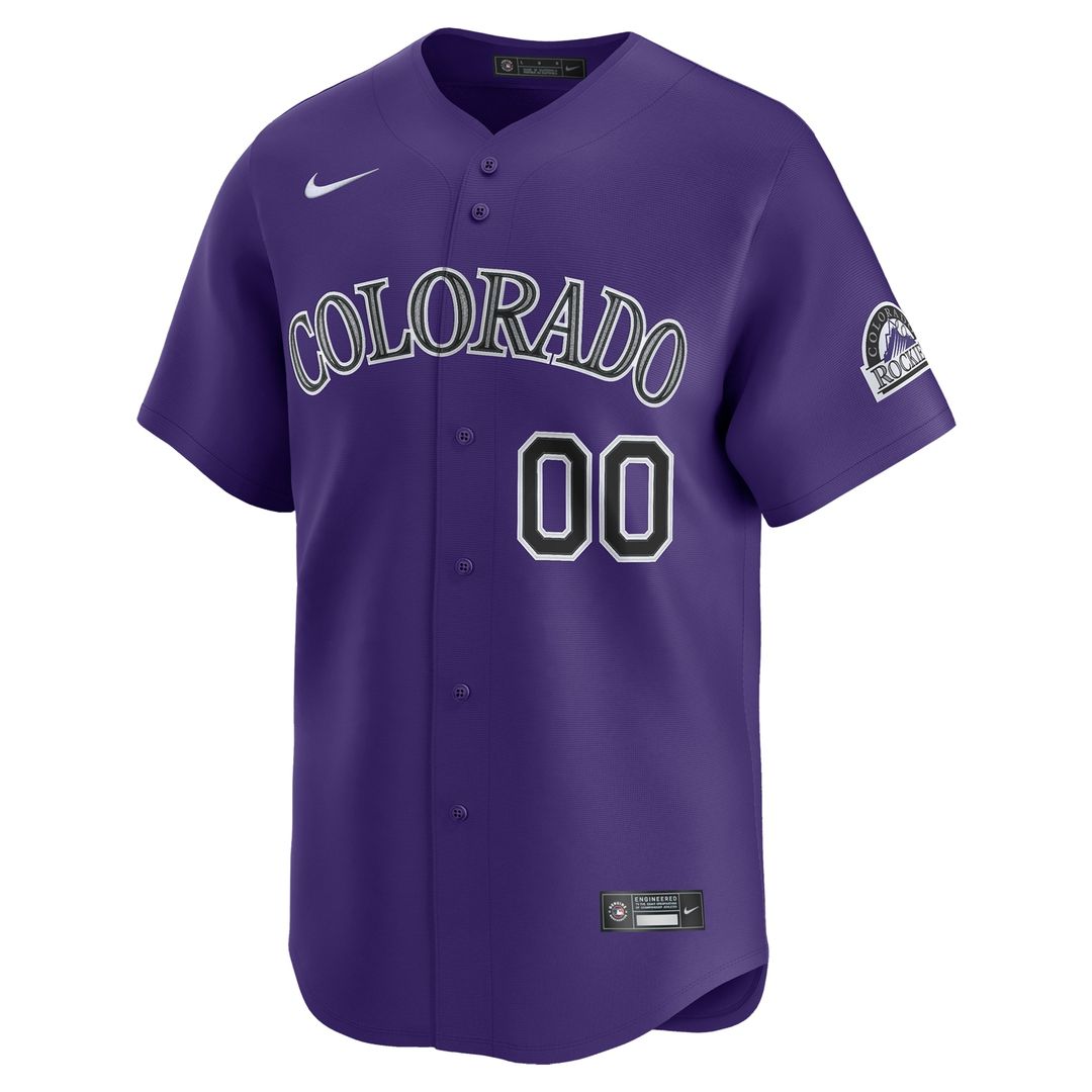 Colorado Rockies Nike Alternate Limited Custom Jersey - Purple