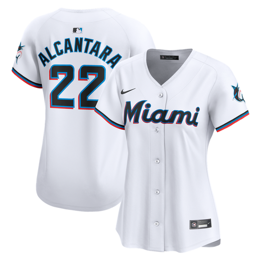 Miami Marlins Sandy Alcantara Nike Women's Home Limited Player Jersey - White