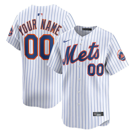 New York Mets Nike Home Limited Custom Jersey - White