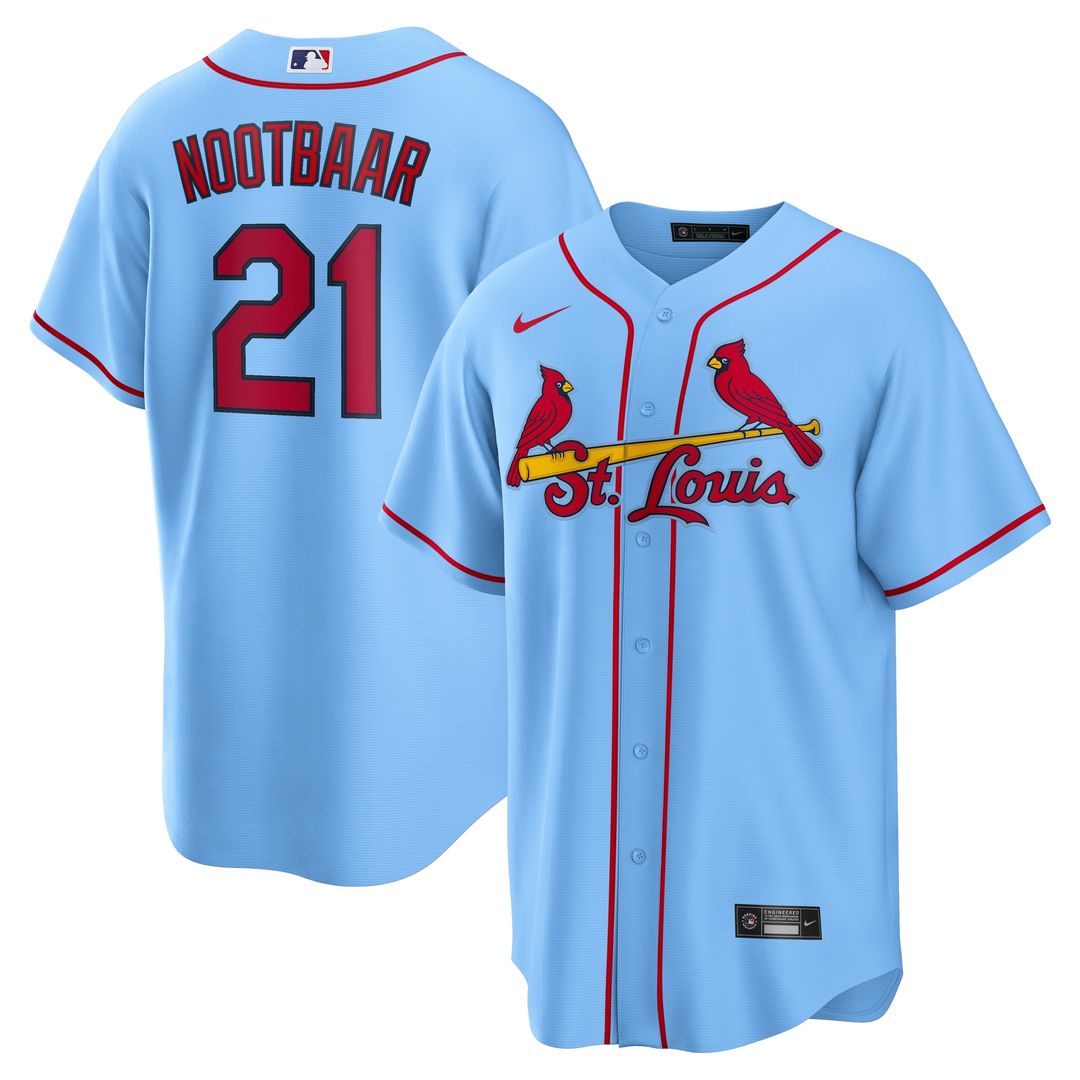 St. Louis Cardinals Lars Nootbaar Nike Alternate Replica Jersey - Light Blue