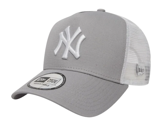 New York Yankees MLB League Essential A-Frame Trucker Snapback New Era Gray/White