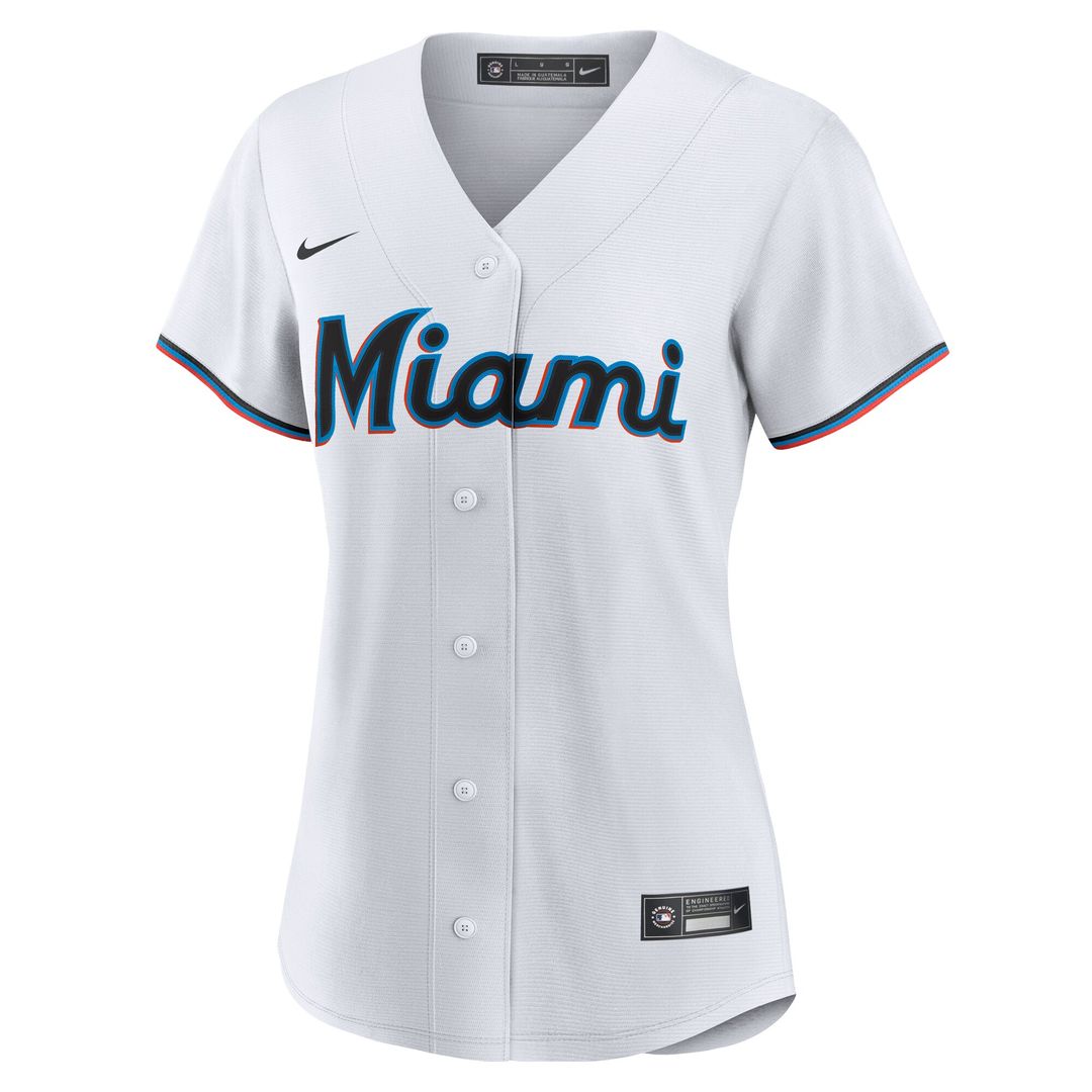 Miami Marlins Sandy Alcantara Nike Women's Home Replica Player Jersey - White