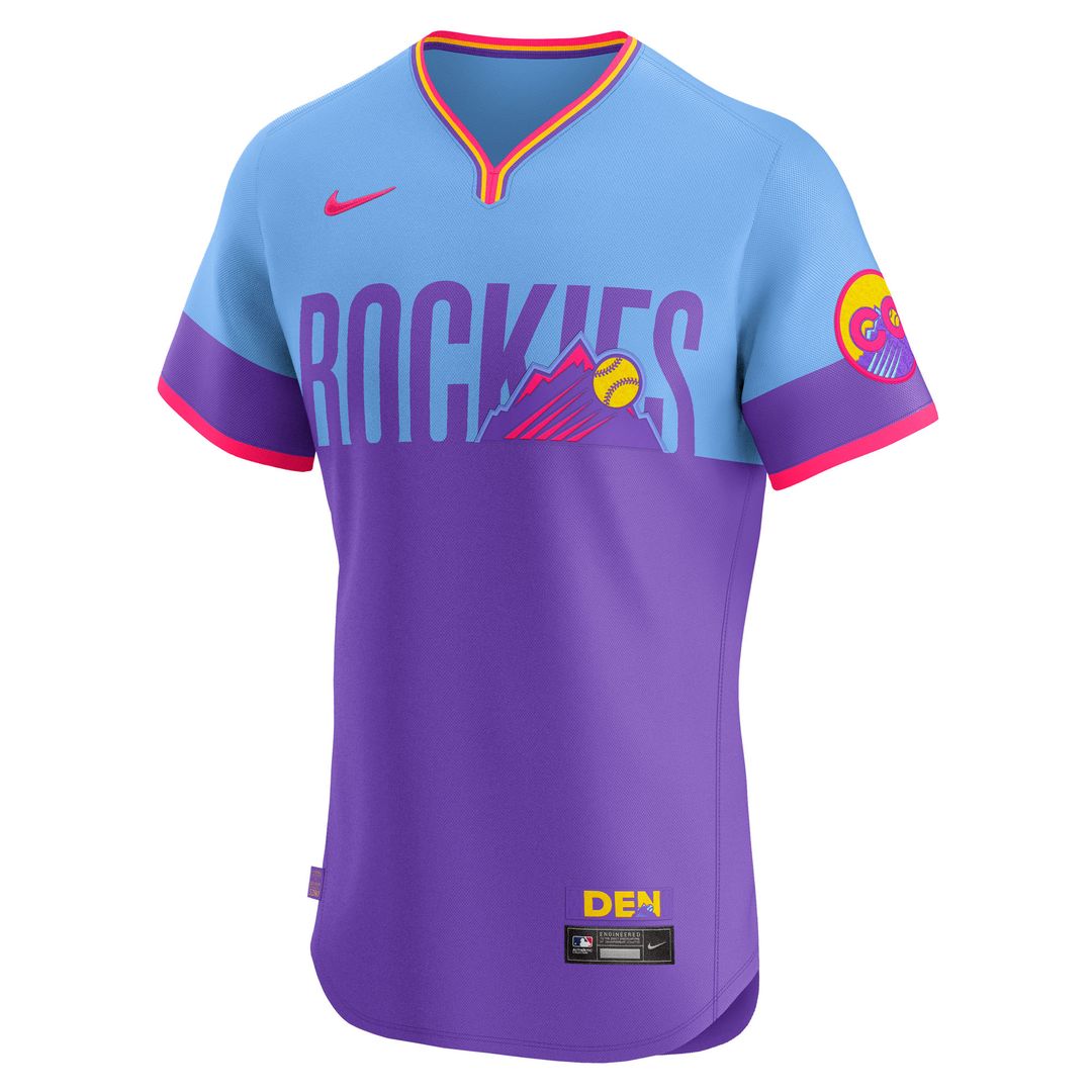 Colorado Rockies Nike 2025 City Connect Elite Jersey - Purple