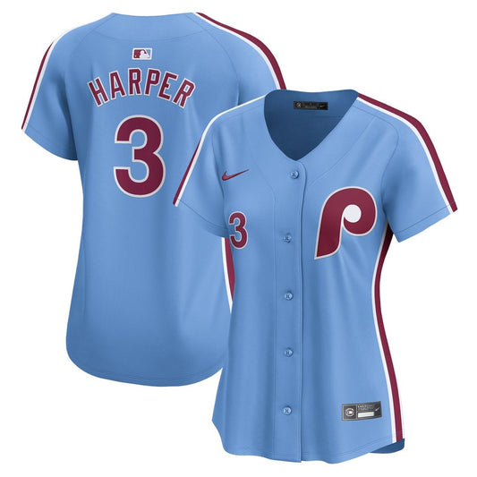 Philadelphia Phillies Bryce Harper Nike Women's Alternate Limited Player Jersey - Light Blue