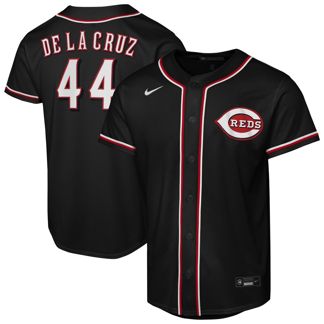 Cincinnati Reds Elly De La Cruz Nike Youth Fashion Replica Player Jersey - Black