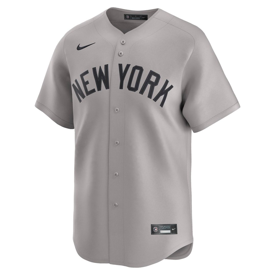 New York Yankees Nike Away Limited Jersey - Gray