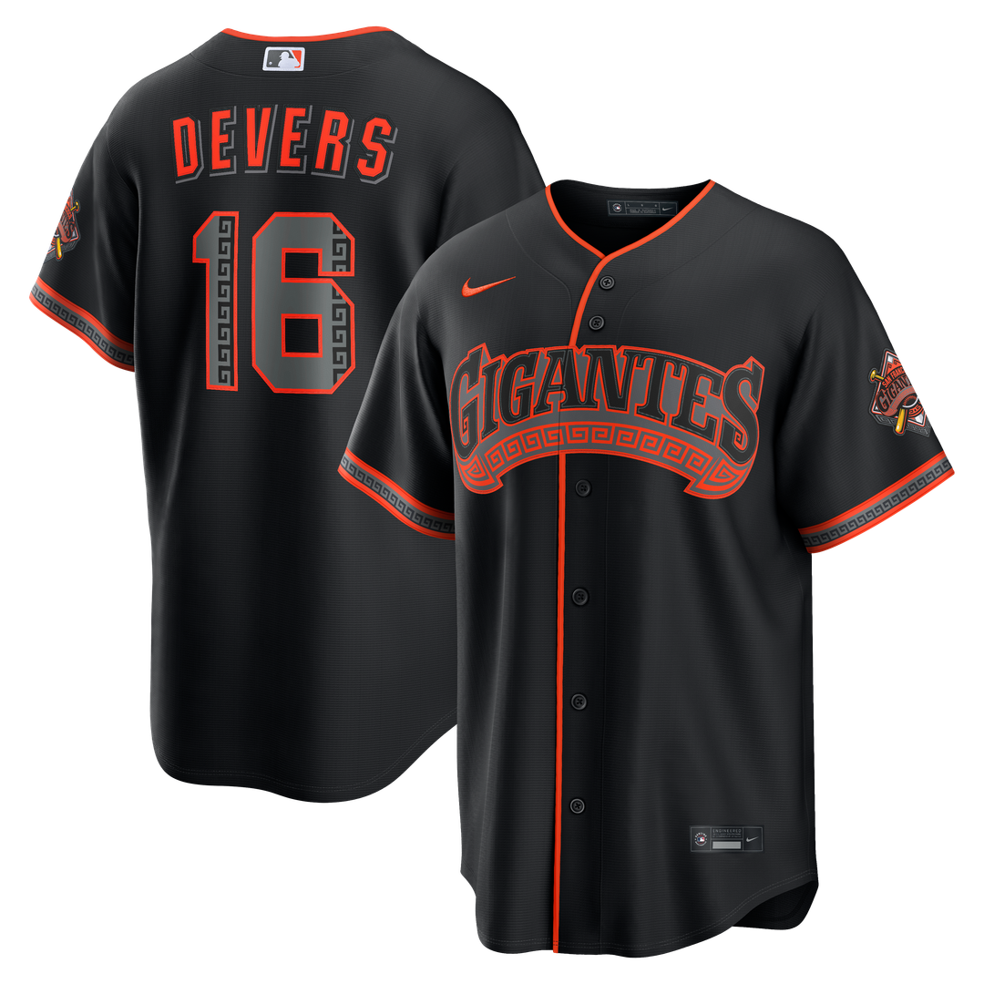 San Francisco Giants Rafael Devers Nike Alternate Stadium Jersey - Black