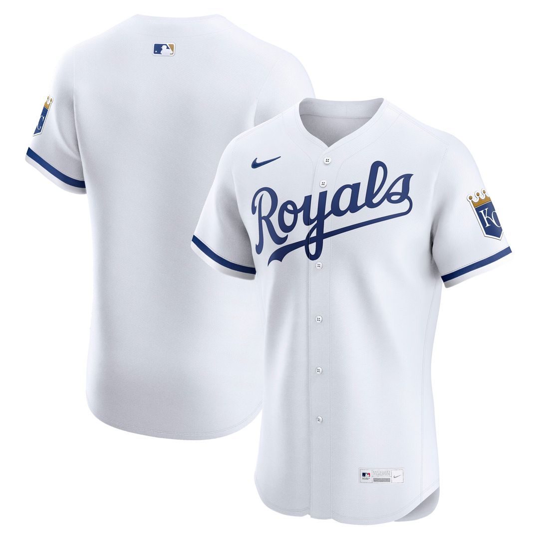 Kansas City Royals Nike Home Elite Jersey - White
