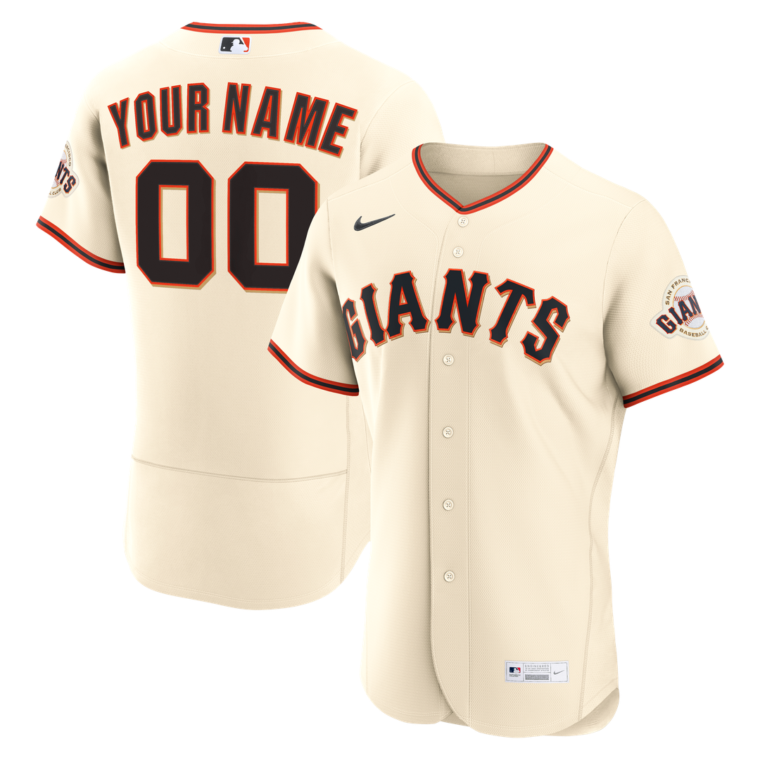 San Francisco Giants Nike Home Authentic Custom Jersey - Cream