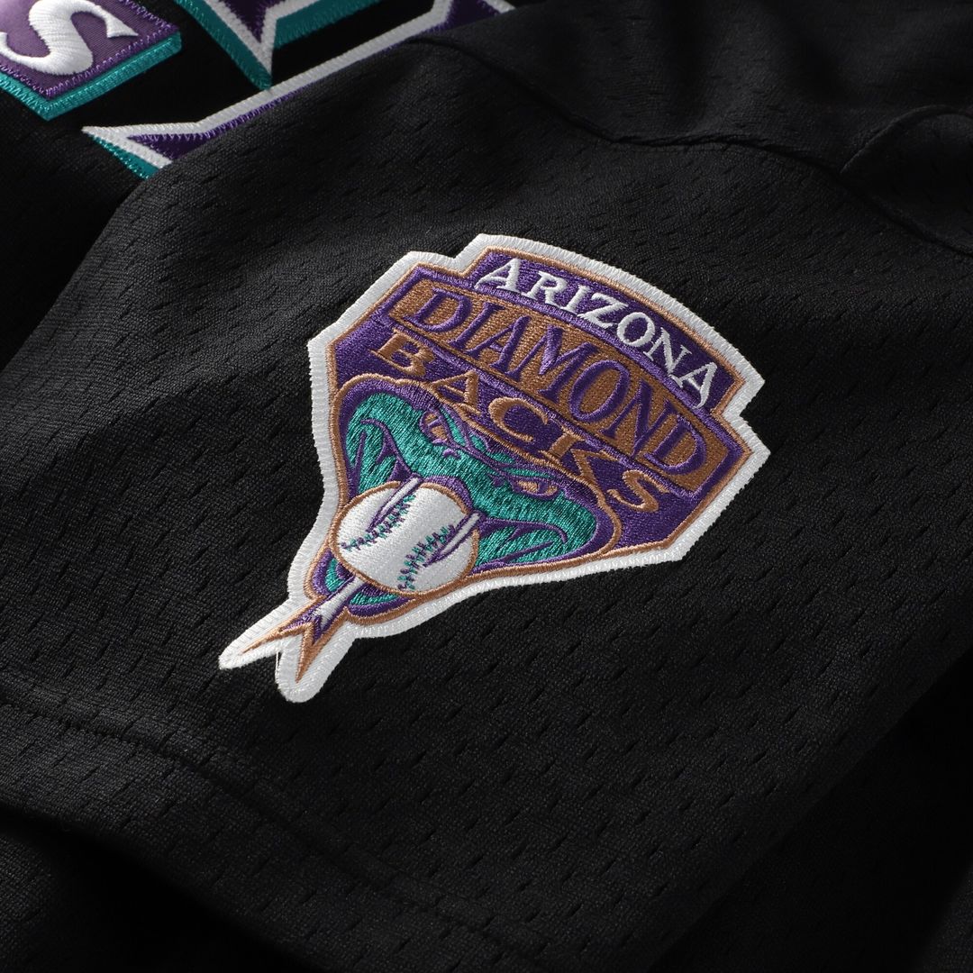 Arizona Diamondbacks Randy Johnson Mitchell & Ness Cooperstown Mesh Batting Practice Button - Up Jersey - Black