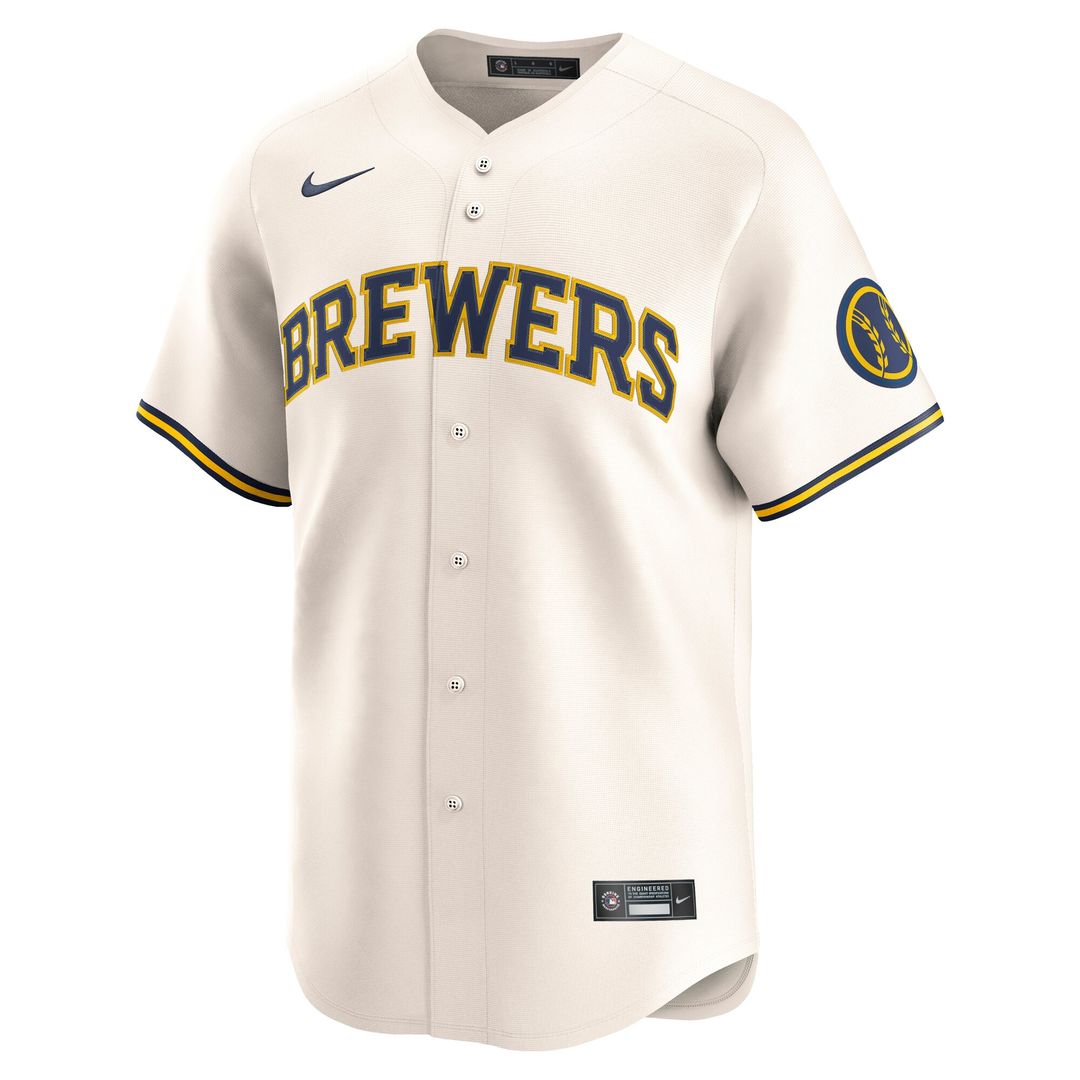Milwaukee Brewers Nike Home Limited Jersey - Cream