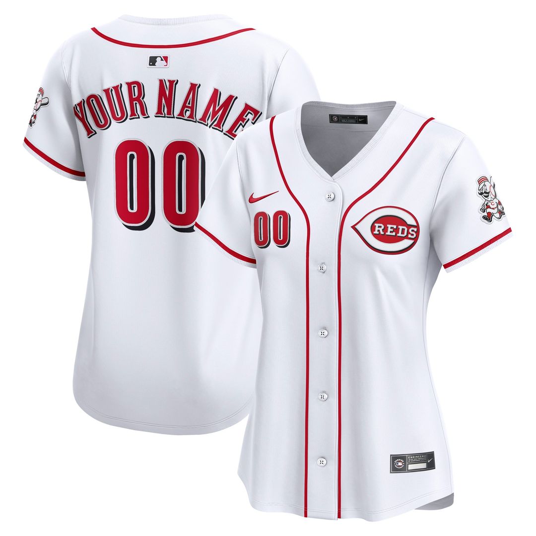 Cincinnati Reds Nike Women's Home Limited Custom Jersey - White