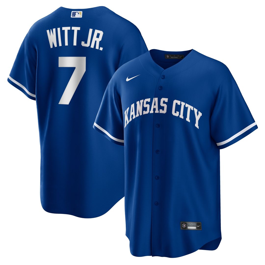 Kansas City Royals Bobby Witt Jr. Nike Alternate 2 Replica Jersey - Rush Blue