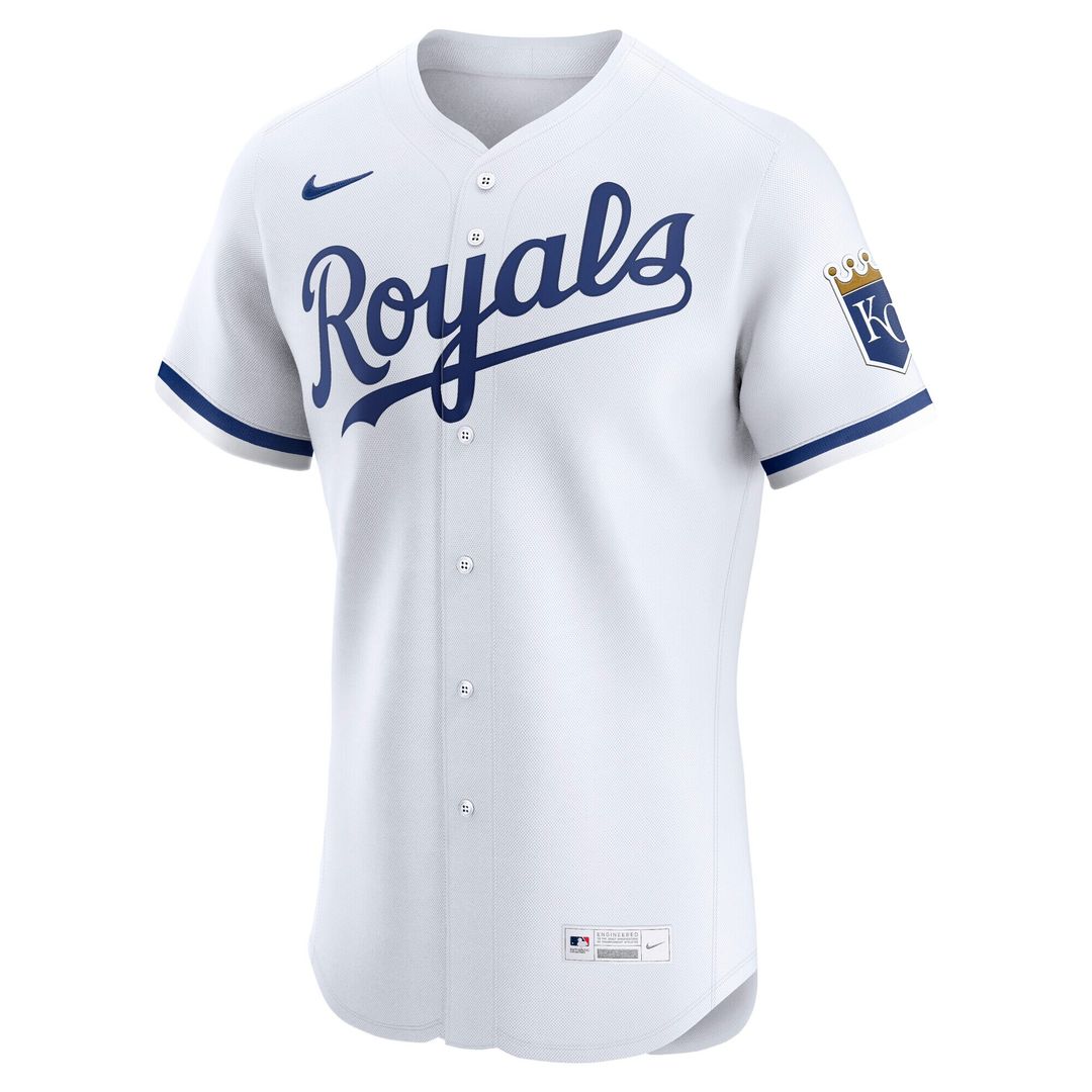 Kansas City Royals Nike Home Elite Jersey - White