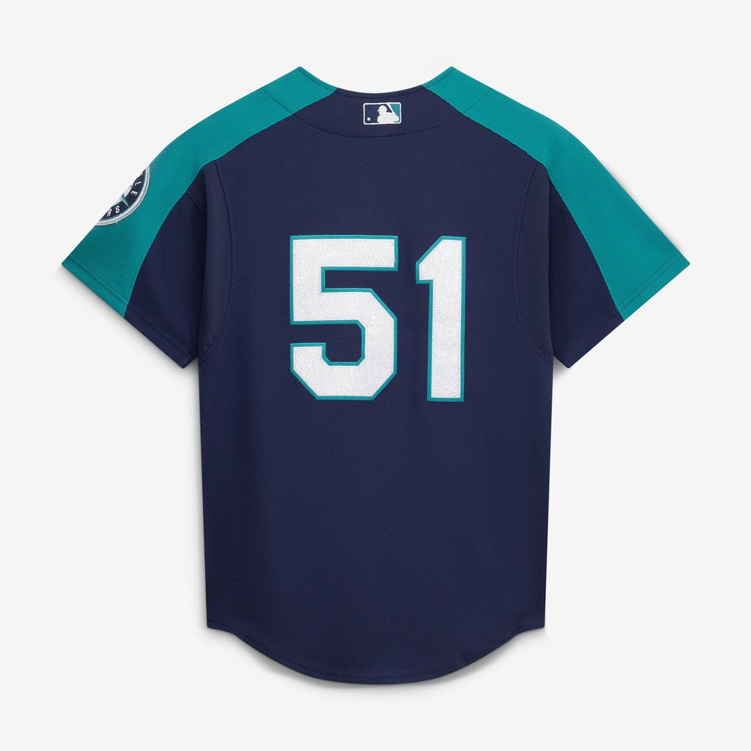 Seattle Mariners Ichiro Suzuki Mitchell & Ness 2006 Cooperstown Mesh Batting Practice Button - Up Jersey - Navy