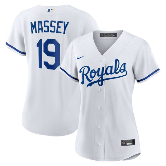 Kansas City Royals Michael Massey Nike Women's Home Replica Jersey - White