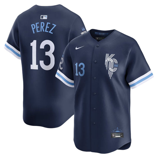 Kansas City Royals Salvador Perez Nike City Connect Limited Jersey - Navy