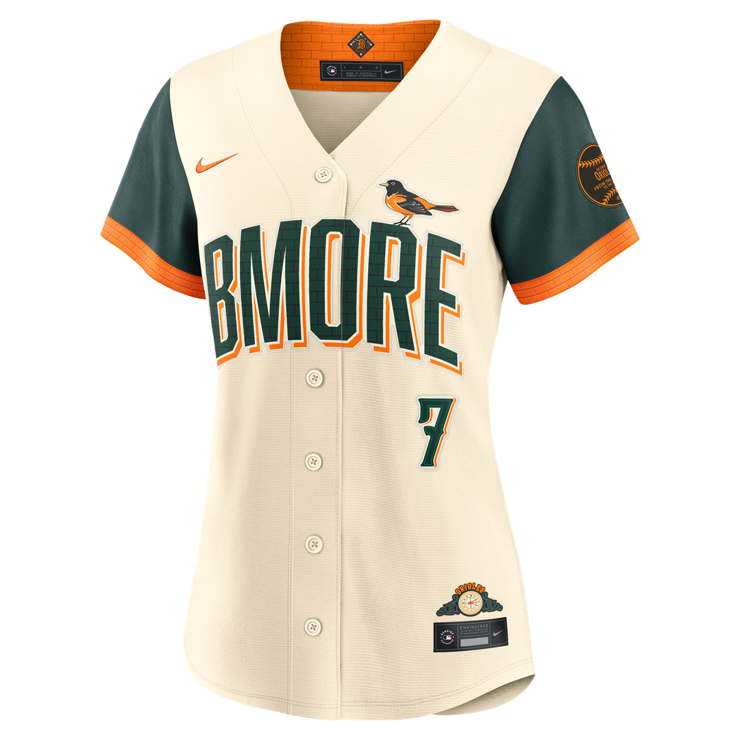 Baltimore Orioles Jackson Holliday Nike Women's 2026 City Connect Stadium Jersey - Cream
