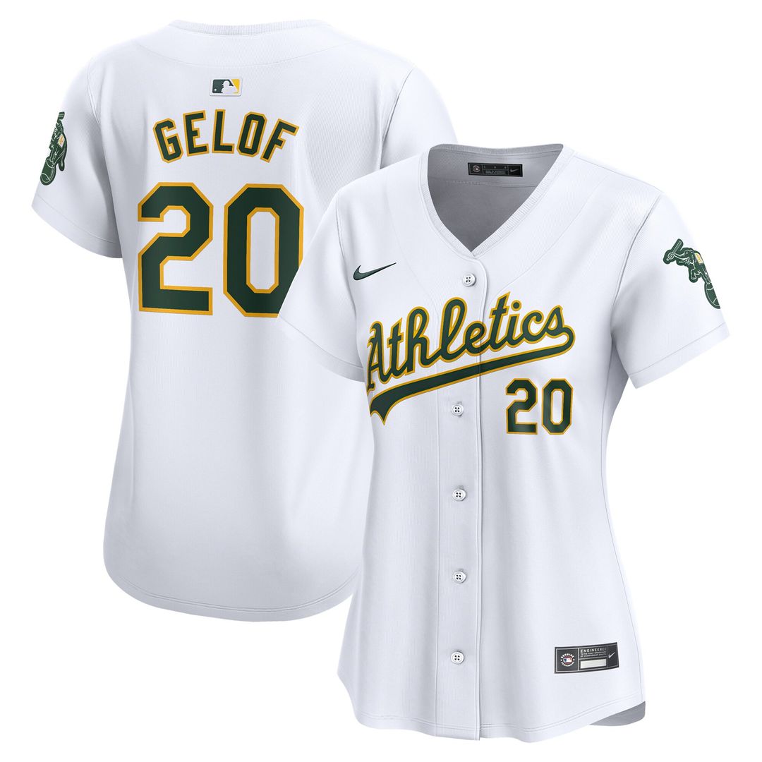 Athletics Zack Gelof Nike Women's Home Limited Player Jersey - White