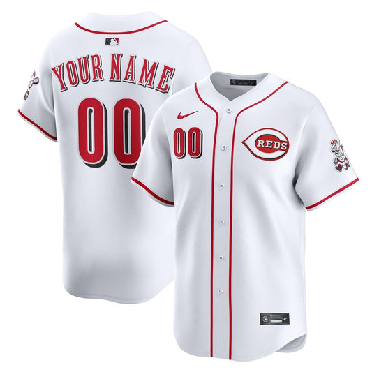 Cincinnati Reds Nike Home Limited Custom Jersey - White