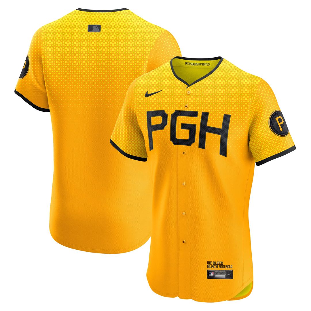 Pittsburgh Pirates Nike City Connect Elite Jersey - Gold