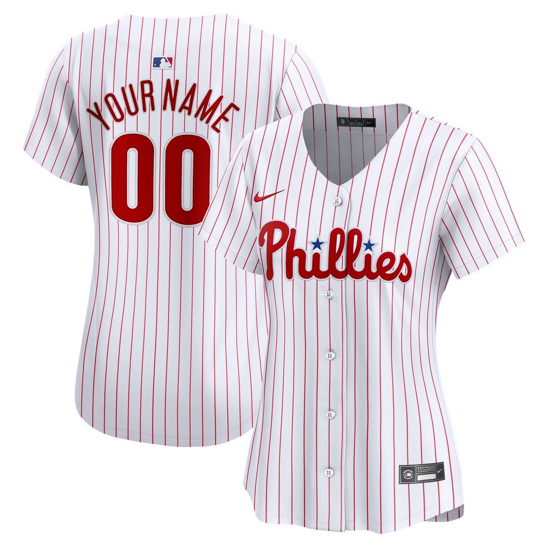 Philadelphia Phillies Nike Women's Home Limited Custom Jersey - White