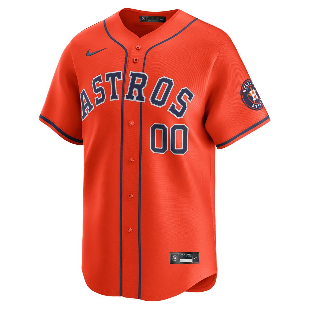 Houston Astros Nike Alternate Limited Custom Jersey - Orange