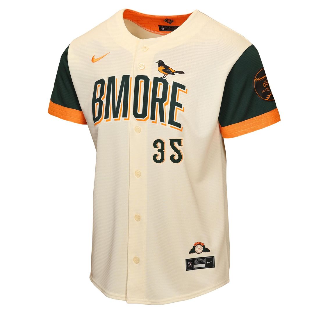 Baltimore Orioles Adley Rutschman Nike Youth 2026 City Connect Stadium Jersey - Cream